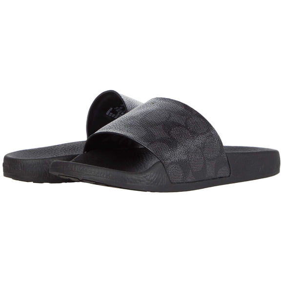 Sandalias COACH Udele Slide para mujer, color carbón/negro, talla 8