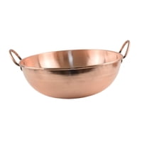 Bothyi - Utensilios De Cocina De Cobre Gruesos Con Asas Dobles, Olla De Cobre Para Picnics, Senderismo, Hogar, 30Cm