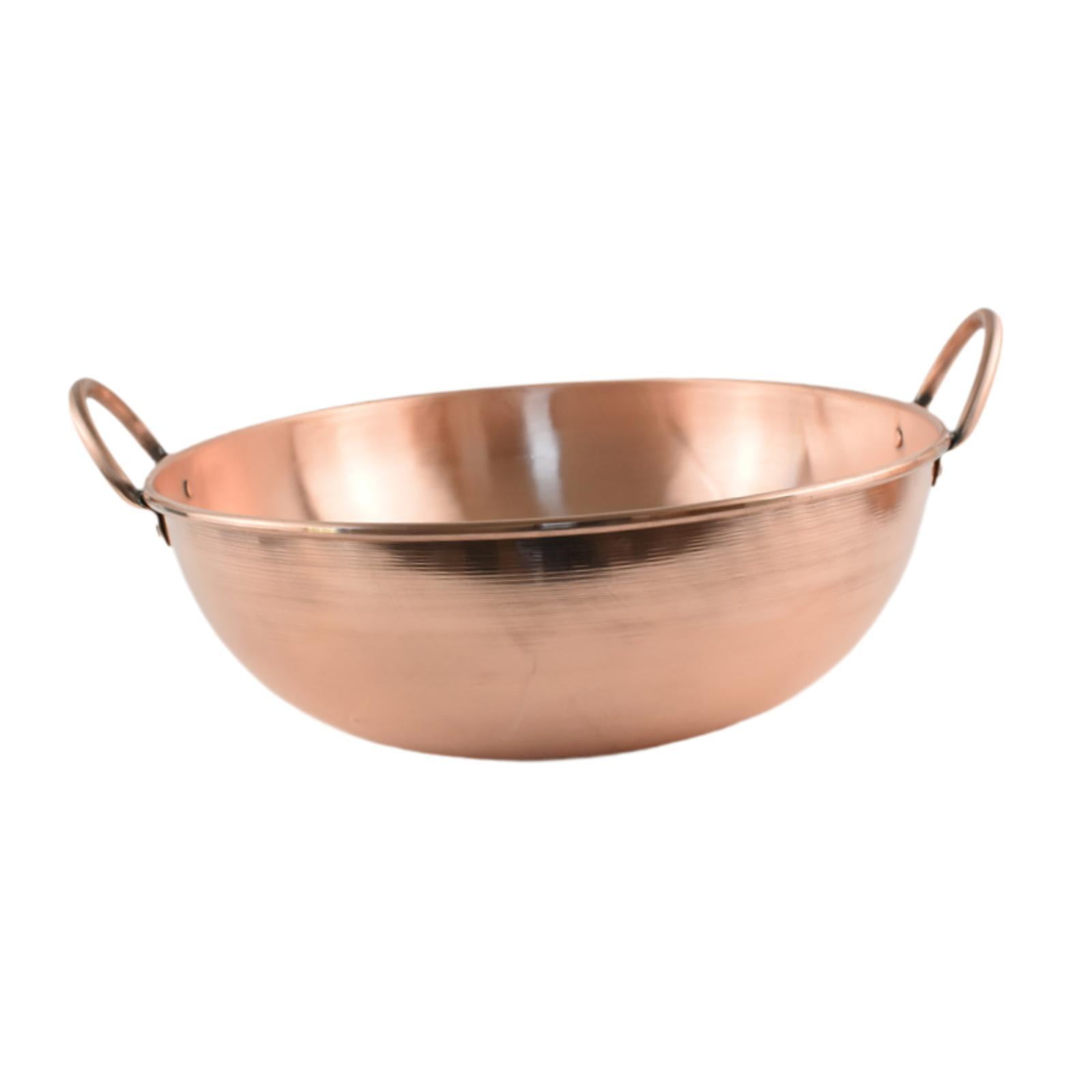 Bothyi - Utensilios De Cocina De Cobre Gruesos Con Asas Dobles, Olla De Cobre Para Picnics, Senderismo, Hogar, 30cm