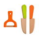 thumbnail image 2 of Set Corta Frutas Y Verduras Madera Con Iman Juego 17 Piezas Café, 2 of 3