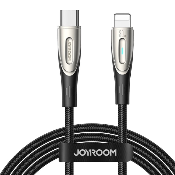Cable USB-C a Lightning 30W Carga Rápida 1.2 m Compatible iPhone (Negro) - JOYROOM