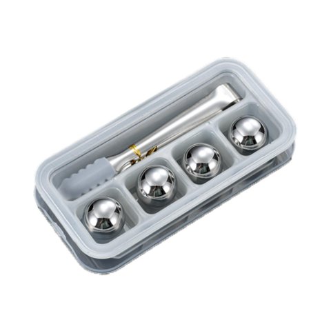 Bothyi - Cubitos De Hielo De Acero Inoxidable De 2,5 Cm Para Barra De Jugos (4 Unidades)