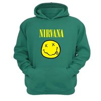 Genérico - Polerón Canguro Nirvana Verde Aguamarina Talla S Unisex