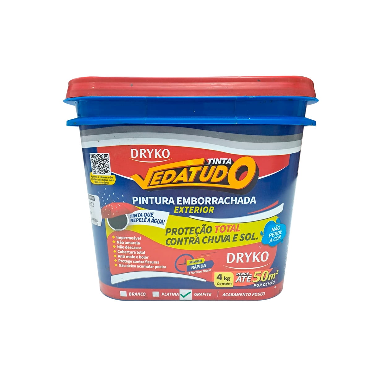 Dryko Impermeabilizantes - Pintura Engomada Elástica Para La Protección Contra El Agua 4 Kg. Dryko / Blanco