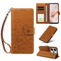 Funda Billetera Foxdock Compatible Con Xiaomi Redmi 13 4G, Diseño Perrito Tierno, Ranuras Para Tarjetas Y Soporte Plegable