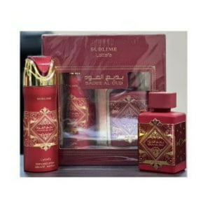 Set Perfume Mujer Lattafa Badee Al Oud Sublime Edp 100Ml + Deo Spray 200Ml | Kit 2 Pcs |