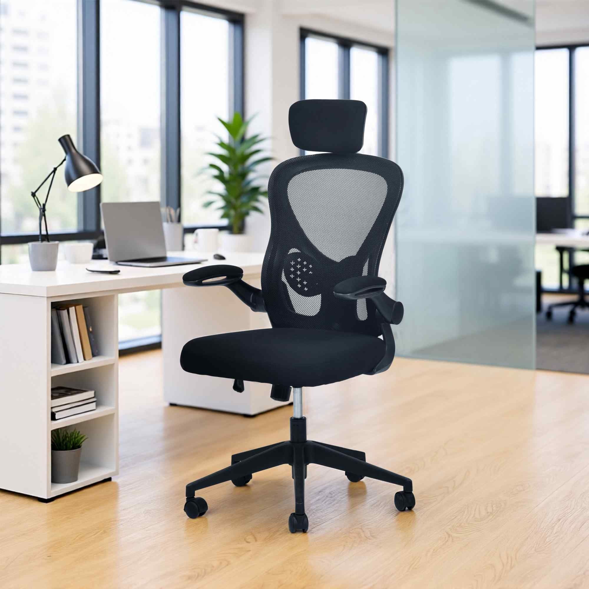 Mainstays - Silla De Escritorio Ergo Negra