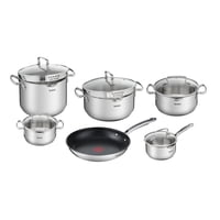 Bateria De Cocina Acero Inoxidable Duetto 11 Piezas Tefal