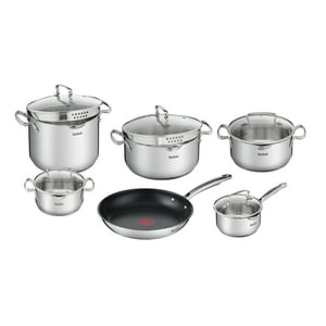 Bateria De Cocina Acero Inoxidable Duetto 11 Pcs Tefal