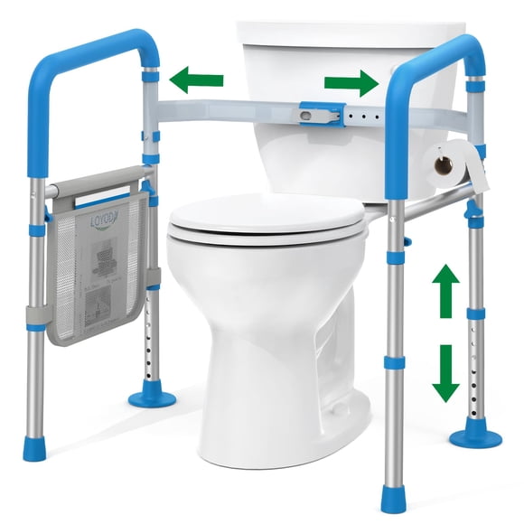Barra de seguridad plegable para baño Loyoda, capacidad 350 libras