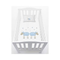 Tuyo Print - Cubreplumón Moisés - Colecho Ovejita Celeste