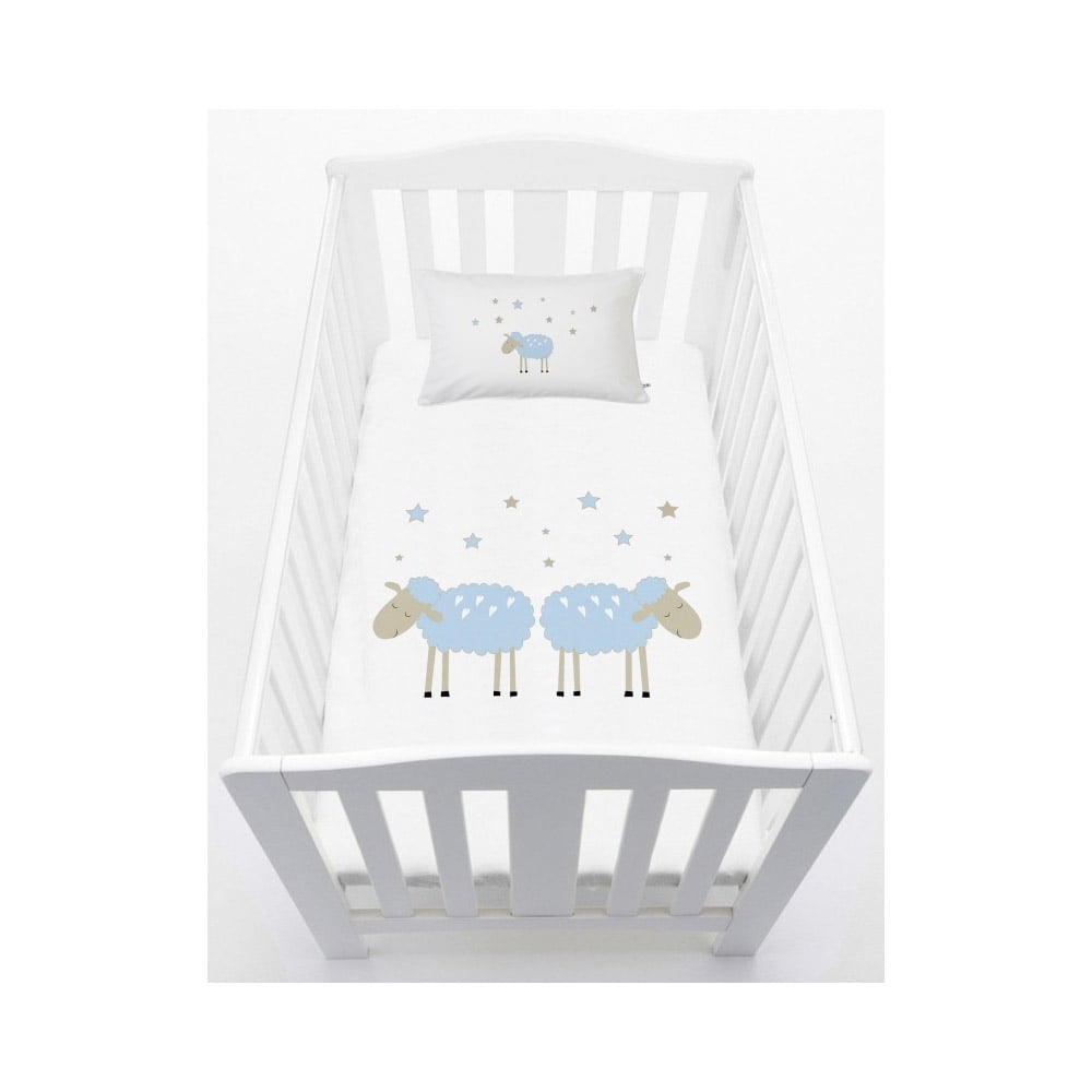 Tuyo Print - Cubreplumón Cuna Ovejita Celeste