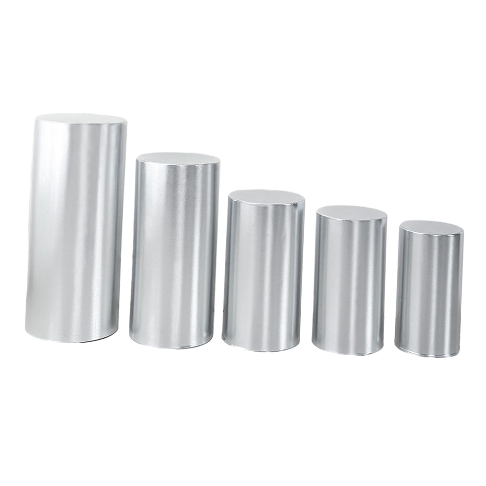 Bothyi - 5X Cubiertas De Pilar De Soporte De Zócalo Decoraciones De Fiesta Para Fiesta De Bodas De Compromiso Plata