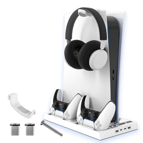 Soporte Multifuncional Aaronmei Para Ps5 Digital Y Disc Edition Blanco