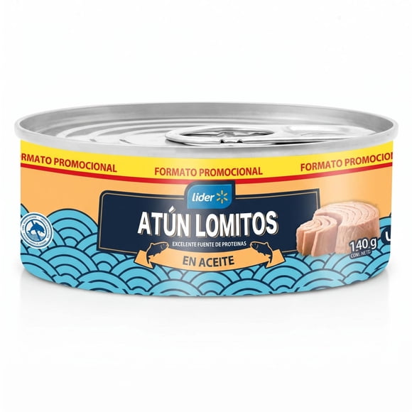 Atún Lomitos en Aceite Lata, Drenado 91 g - Neto 140 g