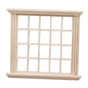 Bothyi - Ventana En Miniatura Para Casa De Muñecas A Escala 1/12, Modelo De Ventana De Madera Para Decoración De Escena De Vida
