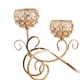 thumbnail image 1 of Portavelas De Cristal Candelabro De 3 Brazos Centro De Mesa De Boda Decoración Para El Hogar Dorado, 1 of 5