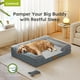 thumbnail image 3 of Cama ortopédica para perros CWAWZ Jumbo para perros extra grandes, color gris, 3 of 3