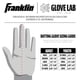 thumbnail image 5 of Guantes de bateo de béisbol Franklin Sports CFX Pro Chrome Red, 5 of 7