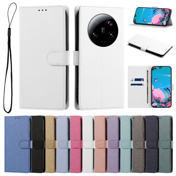 Cartera para Xiaomi 13 Ultra con Soporte y Correa, Blanco