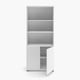 thumbnail image 1 of Gabinete Alto Librero 80x40x190 Wengue/Gris, 1 of 3
