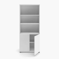 Form Office - Gabinete Alto Librero 80X40X190 Wengue/Gris