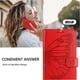 thumbnail image 5 of Funda cartera mariposa para iPhone 17 Pro con soporte y ranuras para tarjetas Rojo, 5 of 5