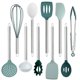 thumbnail image 1 of Utensilios de cocina COOK WITH COLOR Silicone, juego de 10 piezas, color verde azulado, 1 of 9