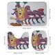 thumbnail image 3 of Las pasas de California-theme 4-Piece Shower Curtain Set with Rugs, Waterproof Bathroom Decor Set Includes Bath Mat, U-Shaped Rug, Toilet Lid Cover and Curtain with Hooks, 3 of 6