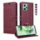 thumbnail image 1 of Premium Wallet Case for Xiaomi Redmi Note 12 5G with Card Slots & Kickstand, Flip Cover Red, 1 of 6