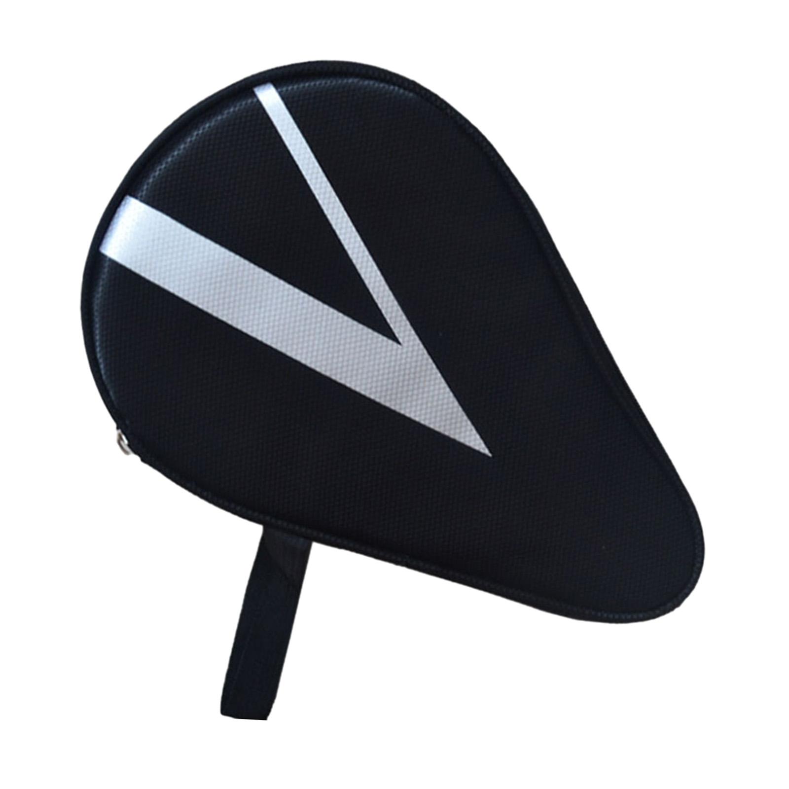 Magideal - Cubierta Para Bate De Tenis De Mesa, Cubierta Para Paleta De Tenis De Mesa, Cubierta Para Raqueta De Pickleball Multifunción Portátil Para Uso En Inte Blanco Negro