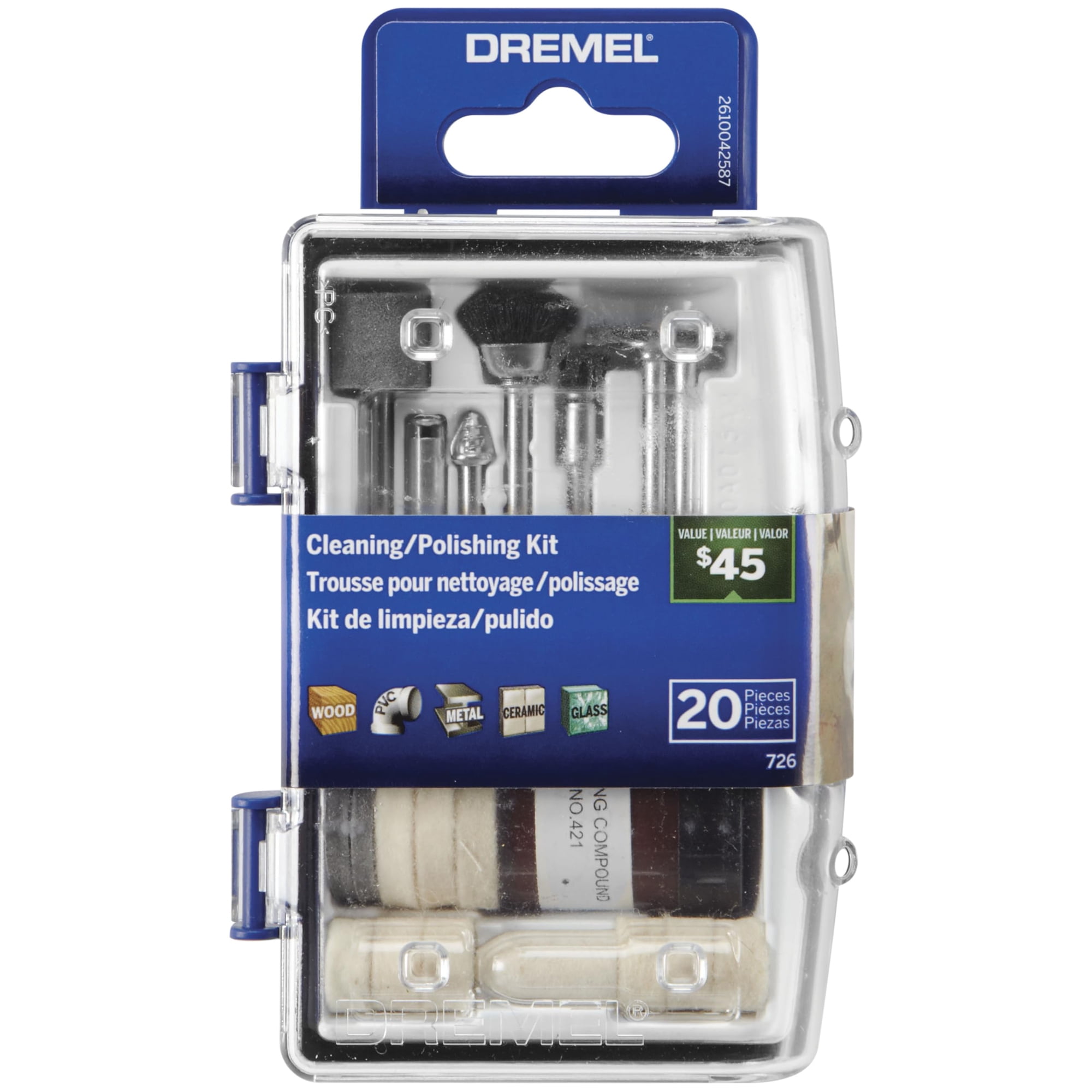 Kit De Accesorios Dremel 726-01 Para Limpieza Y Pulido, Juego De 20 Piezas
