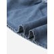 thumbnail image 5 of INSPIRE CHIC Vestido Mini de Mezclilla para Mujer con Mangas con Volantes, Botones, Cuello Casual, Vestidos de Jean con Bolsillos XS Azul, 5 of 6