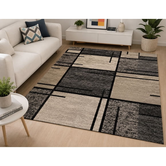 Alfombra Decorativa 3D Estilo Étnico Geométrico, Medidas 150 x 200 cm D-01