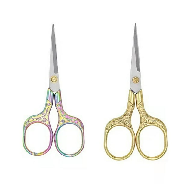 tijeras pequeñas de precisión vintage para cortar el pelo, barba, bordar, manualidades y uso diario.