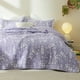 thumbnail image 1 of Juego de colcha Bedsure Floral reversible, color morado, tamaño queen, con 2 fundas, 1 of 3