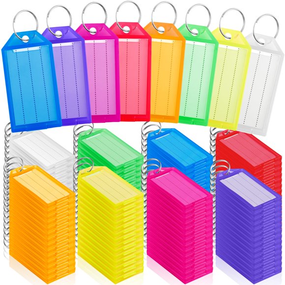Etiquetas para llaves Vyndicca 120 uds 8 colores con anilla