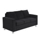 thumbnail image 2 of Sofa Kendy 3c Felpa 12 Negro, 2 of 6