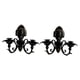 thumbnail image 1 of Candelabro De Pared De Hierro Con Dise?o De Vela, Ideal Para Bodas, Fiestas, Hogar Y Sala De Estar, Color Negro, 1 of 5