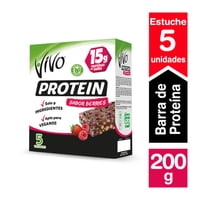 Barra De Proteína Sabor Berries 5 Un 200 G Vivo