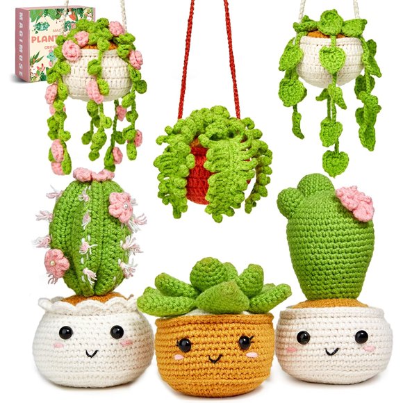Kit Crochet MAGIMUSE de 6 Plantas para Principiantes con Video