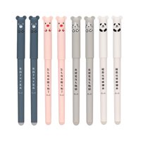 Bothyi - 8 Bolígrafos De Gel Borrables De 0,38 Mm, Bolígrafos Borrables Para Papelería, Suministros De Negocios, Color Negro