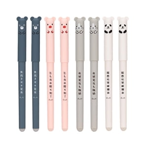 Bothyi - 8 Bolígrafos De Gel Borrables De 0,38 Mm, Bolígrafos Borrables Para Papelería, Suministros De Negocios, Color Negro