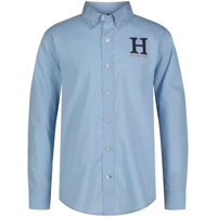 Camisa Tommy Hilfiger Para Niños, Manga Larga, Tejida, Color Cerúleo, Talla 4