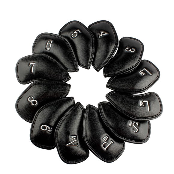 Juego de fundas para cabezas de hierro de golf Craftsman Golf, piel sintética