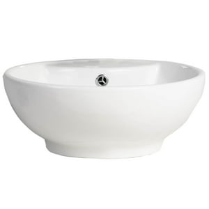 Domsa - Lavamanos Sobreponer Redondo Blanco 46X46X18 Cm