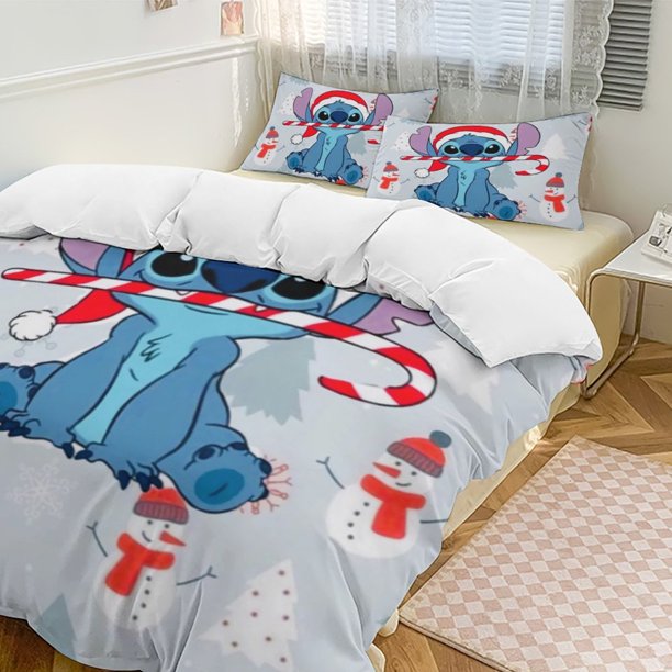 StitchCartoon Collection 3-Piece Comforter Set, Personalized Bedding Decor for Kids And Teens Bed Sheets
