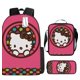 thumbnail image 1 of Sanrio Hello Kitty Kuromi 3PC-Set Primary and Middle School Cute Backpack Lunch Pencil Bag Large-capacity Sports Backpack, 1 of 3