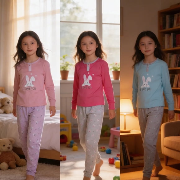 Pack 3 Pijamas Niña Polar Colores Variados