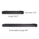 thumbnail image 2 of Tubo de almacenamiento de pósteres Transon Durable de 24 a 40 pulgadas con correas, negro, 2 of 6